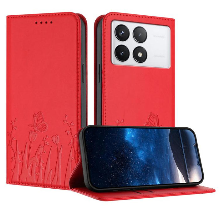 Funda magnética para teléfono de piel vegana con estampado de tulipanes y mariposas, For Redmi 13C 4G / 5G / Poco C65 / Poco M6 5G, For Redmi Note 13 4G, For Redmi K70E / Poco X6 Pro, For Redmi Note 13 Pro 5G / Xiaomi Poco X6, For Redmi Note 13 5G     ...