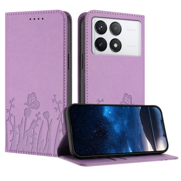 Funda magnética para teléfono de piel vegana con estampado de tulipanes y mariposas, For Redmi 13C 4G / 5G / Poco C65 / Poco M6 5G, For Redmi Note 13 4G, For Redmi K70E / Poco X6 Pro, For Redmi Note 13 Pro 5G / Xiaomi Poco X6, For Redmi Note 13 5G     ...