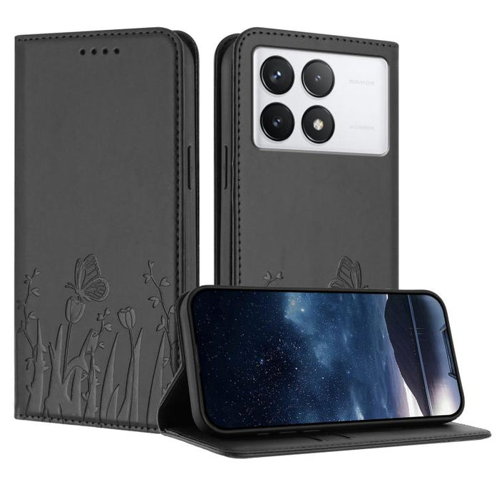 Funda magnética para teléfono de piel vegana con estampado de tulipanes y mariposas, For Redmi 13C 4G / 5G / Poco C65 / Poco M6 5G, For Redmi Note 13 4G, For Redmi K70E / Poco X6 Pro, For Redmi Note 13 Pro 5G / Xiaomi Poco X6, For Redmi Note 13 5G     ...