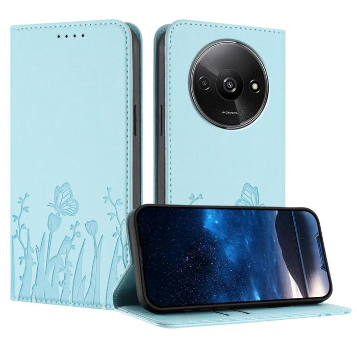 Funda magnética para teléfono de piel vegana con estampado de tulipanes y mariposas, For Redmi Note 14 5G / Poco M7 Pro 5G, For Redmi Note 14 Pro 4G, For Redmi Note 14 4G 163.25mm, For Redmi K70 Ultra, For Redmi 13 4G / 5G / Note 13R / Poco M6 Plus 5G ...