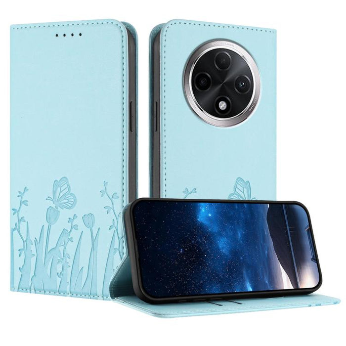 Funda magnética para teléfono de piel vegana con estampado de tulipanes y mariposas, For Redmi 15 5G Global / 15 4G SEA 169.5mm, For Redmi 15 5G / 4G EU 171mm, For Redmi 15C 5G / 4G Global 171mm / Poco C85 4G, For Redmi A5 4G 173.3mm                   ...