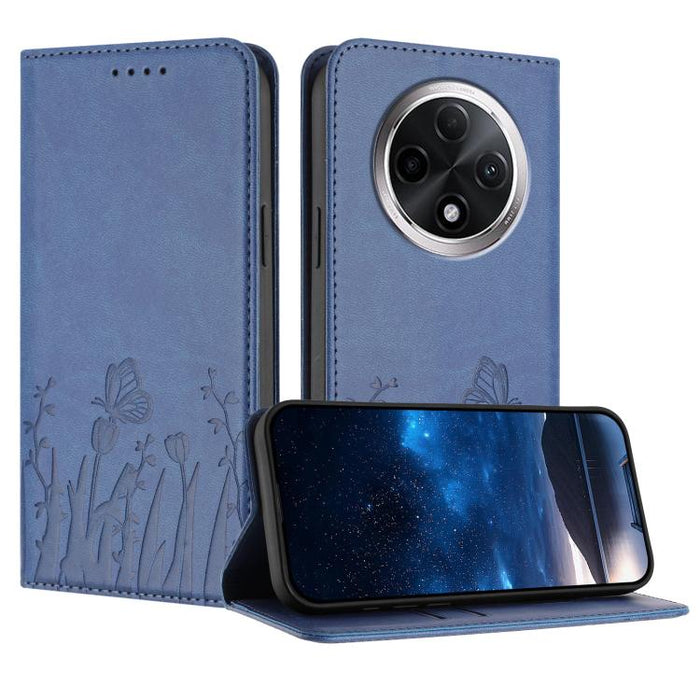 Funda magnética para teléfono de piel vegana con estampado de tulipanes y mariposas, For Redmi 15 5G Global / 15 4G SEA 169.5mm, For Redmi 15 5G / 4G EU 171mm, For Redmi 15C 5G / 4G Global 171mm / Poco C85 4G, For Redmi A5 4G 173.3mm                   ...