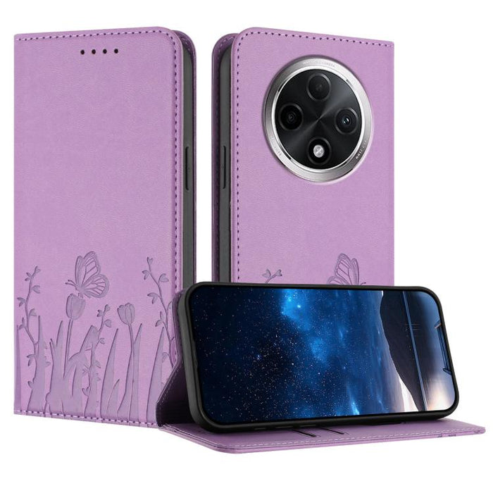 Funda magnética para teléfono de piel vegana con estampado de tulipanes y mariposas, For Redmi 15 5G Global / 15 4G SEA 169.5mm, For Redmi 15 5G / 4G EU 171mm, For Redmi 15C 5G / 4G Global 171mm / Poco C85 4G, For Redmi A5 4G 173.3mm                   ...