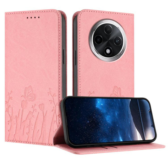 Funda magnética para teléfono de piel vegana con estampado de tulipanes y mariposas, For Redmi 15 5G Global / 15 4G SEA 169.5mm, For Redmi 15 5G / 4G EU 171mm, For Redmi 15C 5G / 4G Global 171mm / Poco C85 4G, For Redmi A5 4G 173.3mm                   ...