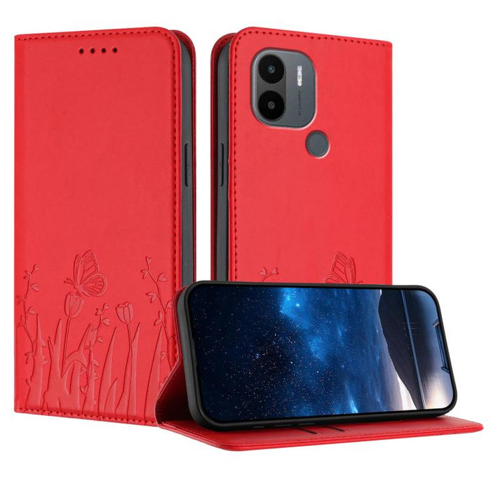 Funda magnética para teléfono de piel vegana con estampado de tulipanes y mariposas, For Redmi Note 11 4G / Note 11S 4G / Note 12S, For Redmi A2+ / A1+ / Poco C50 / Poco C51, For Redmi Note 12 4G Global, For Redmi 12C / 11A / Poco C55                  ...