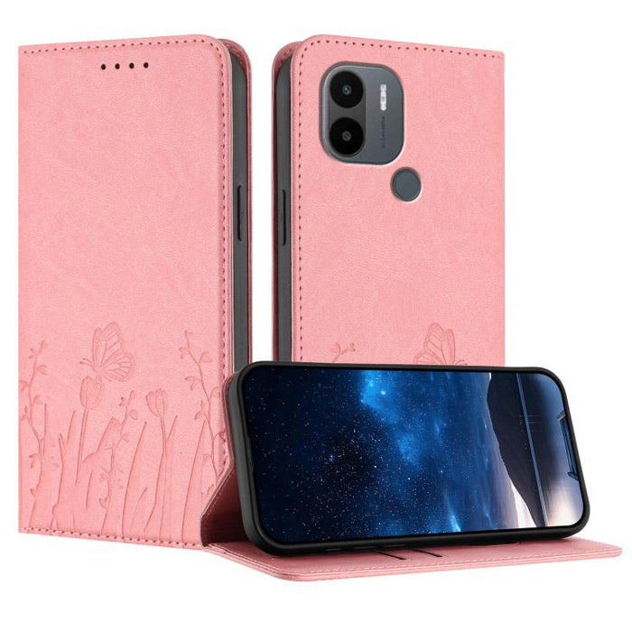 Funda magnética para teléfono de piel vegana con estampado de tulipanes y mariposas, For Redmi Note 11 4G / Note 11S 4G / Note 12S, For Redmi A2+ / A1+ / Poco C50 / Poco C51, For Redmi Note 12 4G Global, For Redmi 12C / 11A / Poco C55                  ...