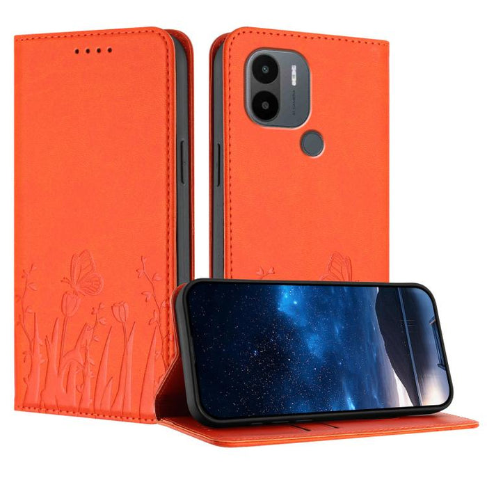 Funda magnética para teléfono de piel vegana con estampado de tulipanes y mariposas, For Redmi Note 11 4G / Note 11S 4G / Note 12S, For Redmi A2+ / A1+ / Poco C50 / Poco C51, For Redmi Note 12 4G Global, For Redmi 12C / 11A / Poco C55                  ...