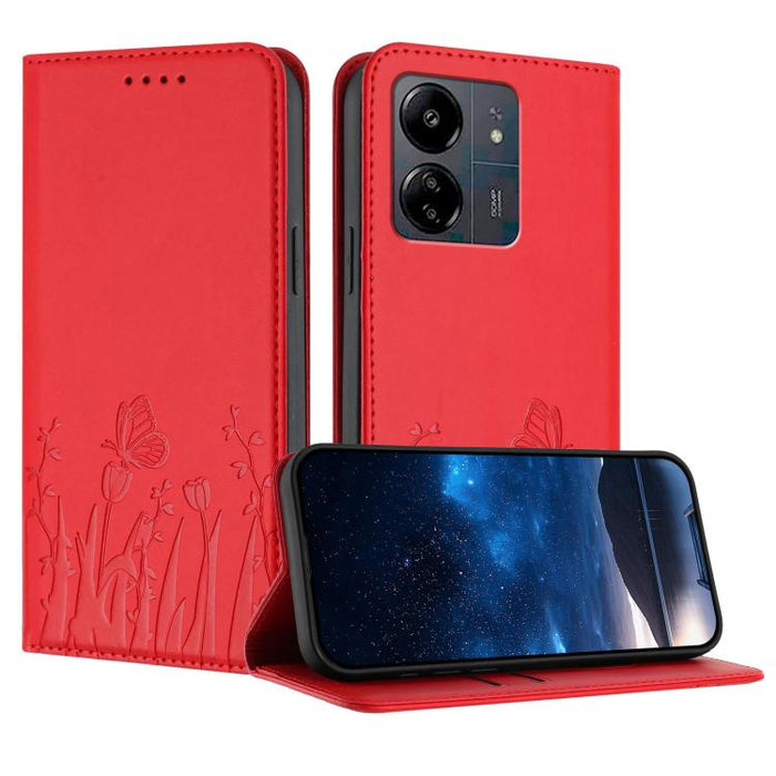 Funda magnética para teléfono de piel vegana con estampado de tulipanes y mariposas, For Redmi 13C 4G / 5G / Poco C65 / Poco M6 5G, For Redmi Note 13 4G, For Redmi K70E / Poco X6 Pro, For Redmi Note 13 Pro 5G / Xiaomi Poco X6, For Redmi Note 13 5G     ...