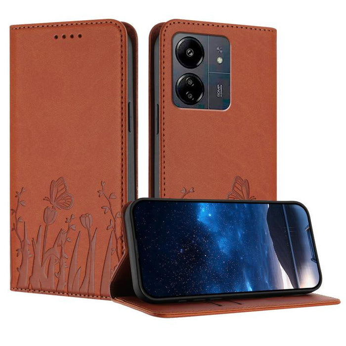 Funda magnética para teléfono de piel vegana con estampado de tulipanes y mariposas, For Redmi 13C 4G / 5G / Poco C65 / Poco M6 5G, For Redmi Note 13 4G, For Redmi K70E / Poco X6 Pro, For Redmi Note 13 Pro 5G / Xiaomi Poco X6, For Redmi Note 13 5G     ...