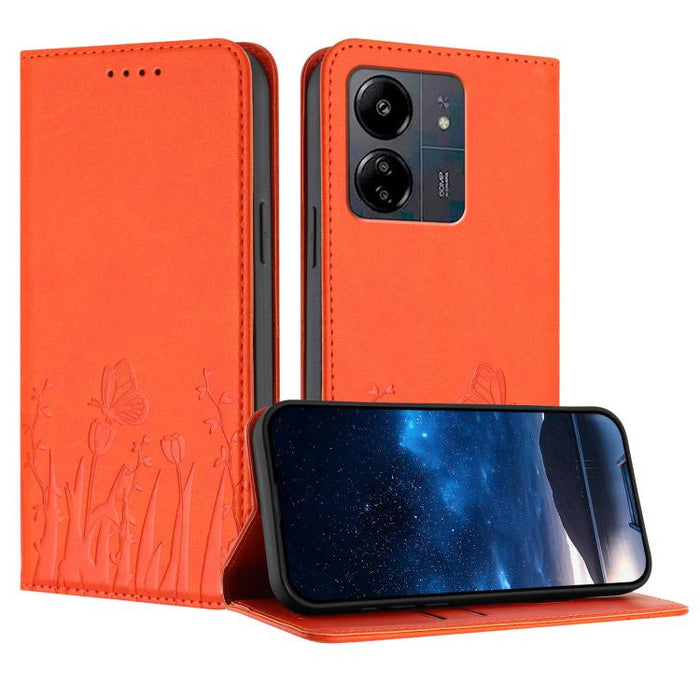 Funda magnética para teléfono de piel vegana con estampado de tulipanes y mariposas, For Redmi 13C 4G / 5G / Poco C65 / Poco M6 5G, For Redmi Note 13 4G, For Redmi K70E / Poco X6 Pro, For Redmi Note 13 Pro 5G / Xiaomi Poco X6, For Redmi Note 13 5G     ...