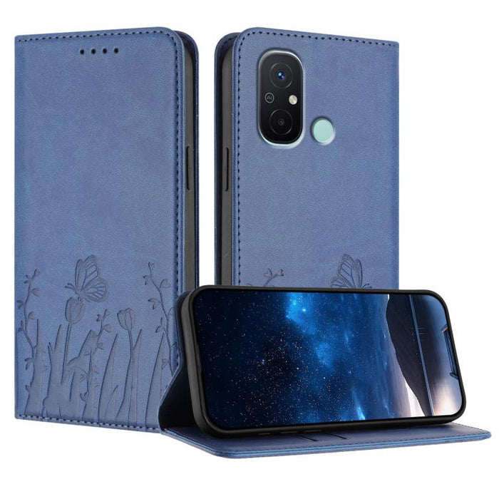 Funda magnética para teléfono de piel vegana con estampado de tulipanes y mariposas, For Redmi Note 11 4G / Note 11S 4G / Note 12S, For Redmi A2+ / A1+ / Poco C50 / Poco C51, For Redmi Note 12 4G Global, For Redmi 12C / 11A / Poco C55                  ...