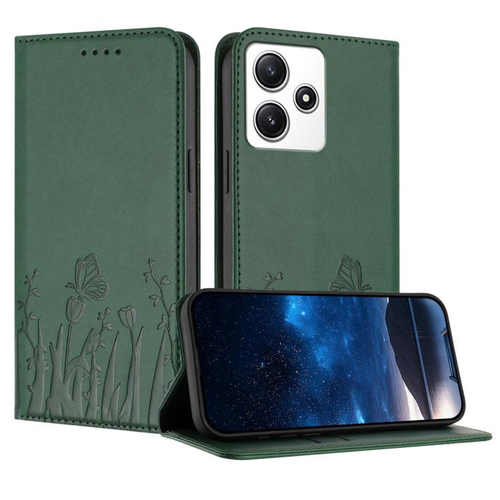 Funda magnética para teléfono de piel vegana con estampado de tulipanes y mariposas, For Redmi 13C 4G / 5G / Poco C65 / Poco M6 5G, For Redmi Note 13 4G, For Redmi K70E / Poco X6 Pro, For Redmi Note 13 Pro 5G / Xiaomi Poco X6, For Redmi Note 13 5G     ...