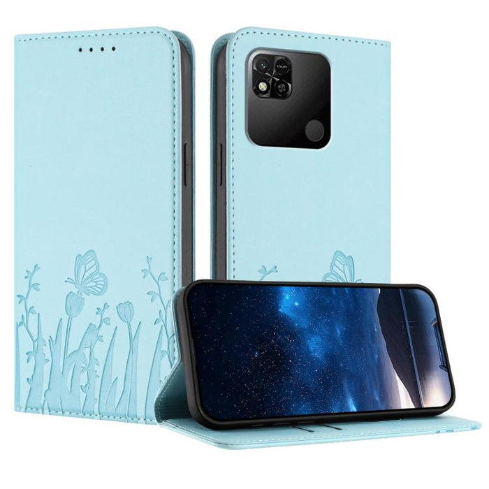 Funda magnética para teléfono de piel vegana con estampado de tulipanes y mariposas, For Redmi Note 11 4G / Note 11S 4G / Note 12S, For Redmi A2+ / A1+ / Poco C50 / Poco C51, For Redmi Note 12 4G Global, For Redmi 12C / 11A / Poco C55                  ...