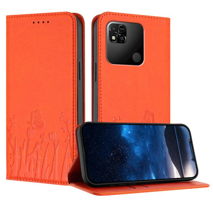 Funda magnética para teléfono de piel vegana con estampado de tulipanes y mariposas, For Redmi Note 11 4G / Note 11S 4G / Note 12S, For Redmi A2+ / A1+ / Poco C50 / Poco C51, For Redmi Note 12 4G Global, For Redmi 12C / 11A / Poco C55                  ...