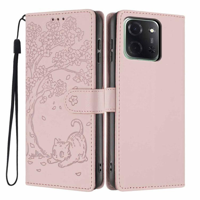 Funda para teléfono plegable de piel vegana con relieve de gato y árbol, For Xiaomi Poco F8 Ultra 5G, For Xiaomi Poco F8 Pro 5G, For Xiaomi 17 Pro Max, For Xiaomi 17 Pro, For Xiaomi 17, For Xiaomi Poco C85 5G, For Xiaomi 15T Pro, For Xiaomi 15T        ...