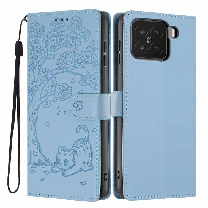 Funda para teléfono plegable de piel vegana con relieve de gato y árbol, For Xiaomi Poco F8 Ultra 5G, For Xiaomi Poco F8 Pro 5G, For Xiaomi 17 Pro Max, For Xiaomi 17 Pro, For Xiaomi 17, For Xiaomi Poco C85 5G, For Xiaomi 15T Pro, For Xiaomi 15T        ...