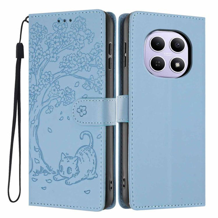 Funda para teléfono plegable de piel vegana con relieve de gato y árbol, For Redmi Note 15 Pro+ 5G Global 163.3mm, For Redmi Note 15 4G / 5G Global 164mm, For Redmi Note 15 Pro 4G Global 163.2mm, For Redmi Note 15 Pro 5G Global 163.6mm                 ...