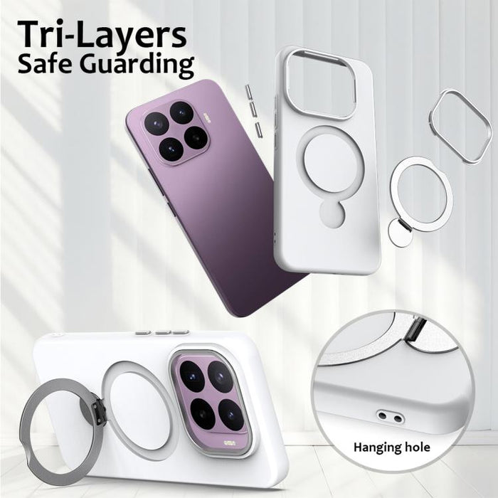 Funda híbrida de TPU y PC con soporte de anillo pivotante Gen1.5 para teléfono, For Xiaomi 15T Pro 5G, For Xiaomi 15T 5G