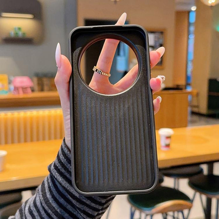 Funda magnética para teléfono con soporte giratorio de PC + TPU y piel vegana, For Xiaomi 17 Ultra
