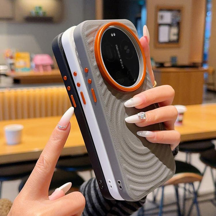 Funda magnética a prueba de golpes con textura de onda de armadura para teléfono, For Xiaomi 17 Ultra