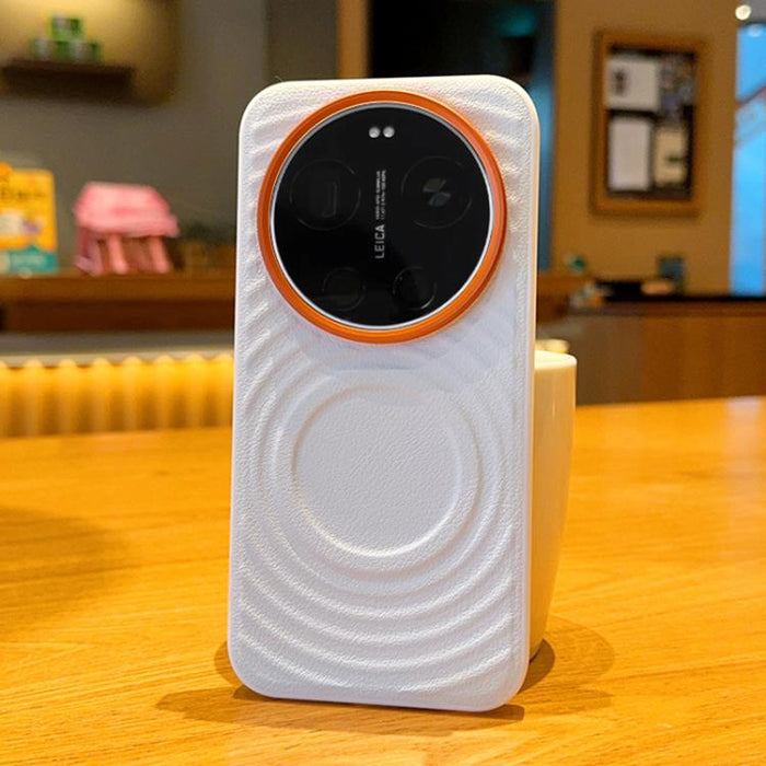 Funda magnética a prueba de golpes con textura de onda de armadura para teléfono, For Xiaomi 17 Ultra