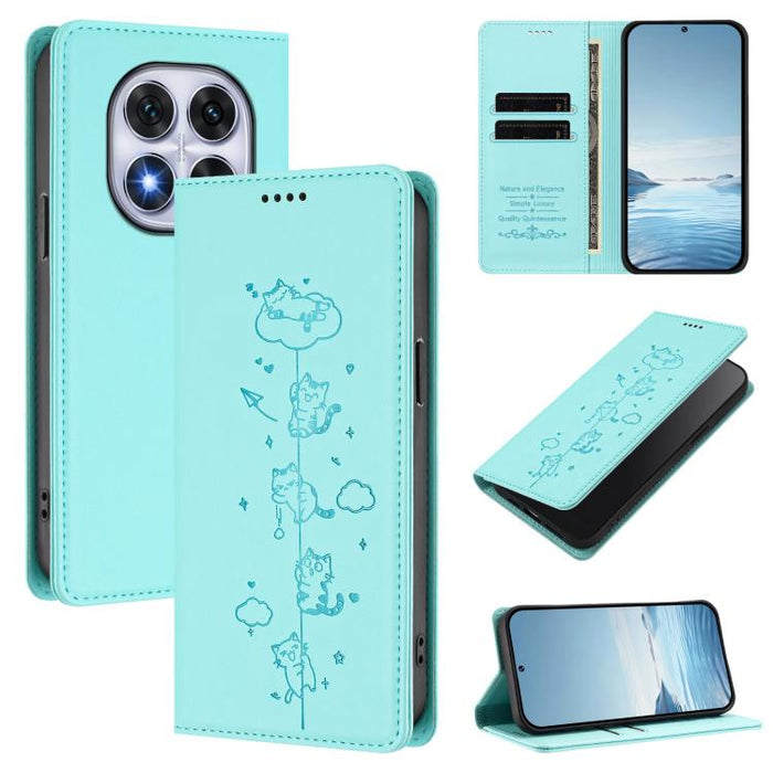 Funda para teléfono de cuero vegano magnética RFID con estampado de lindos gatos, For Redmi 15 5G / 4G EU 171mm, For Redmi 15C 5G / 4G Global 171mm / Poco C85 4G, For Redmi 13 4G / 5G / 13x / Poco M6 4G, For Redmi A5 4G 173.3mm                         ...