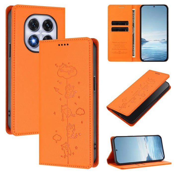 Funda para teléfono de cuero vegano magnética RFID con estampado de lindos gatos, For Redmi 15 5G / 4G EU 171mm, For Redmi 15C 5G / 4G Global 171mm / Poco C85 4G, For Redmi 13 4G / 5G / 13x / Poco M6 4G, For Redmi A5 4G 173.3mm                         ...