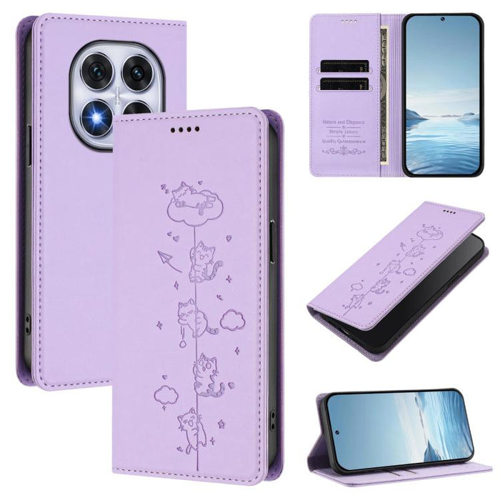 Funda para teléfono de cuero vegano magnética RFID con estampado de lindos gatos, For Redmi 15 5G / 4G EU 171mm, For Redmi 15C 5G / 4G Global 171mm / Poco C85 4G, For Redmi 13 4G / 5G / 13x / Poco M6 4G, For Redmi A5 4G 173.3mm                         ...