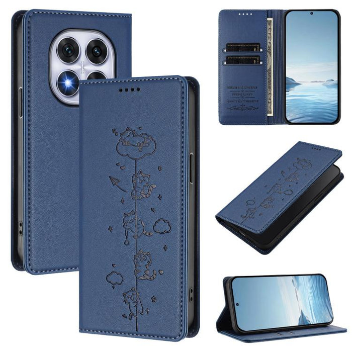 Funda para teléfono de cuero vegano magnética RFID con estampado de lindos gatos, For Redmi 15 5G / 4G EU 171mm, For Redmi 15C 5G / 4G Global 171mm / Poco C85 4G, For Redmi 13 4G / 5G / 13x / Poco M6 4G, For Redmi A5 4G 173.3mm                         ...