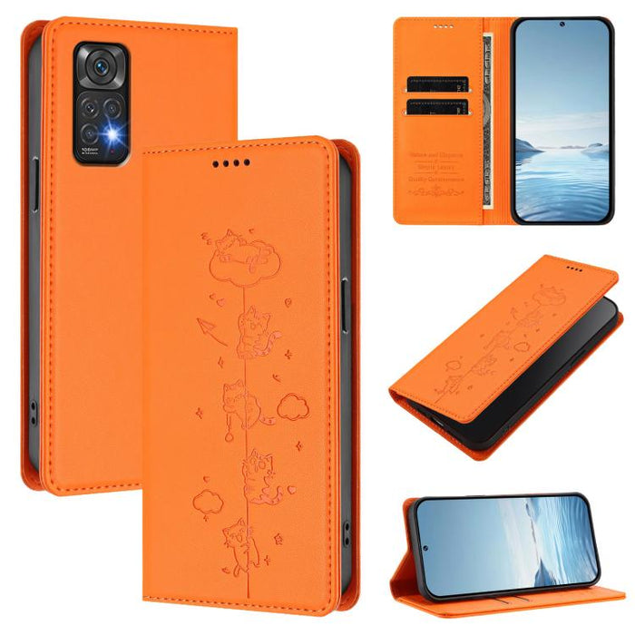 Funda para teléfono de cuero vegano magnética RFID con estampado de lindos gatos, For Redmi K60 / K60 Pro / Xiaomi Poco F5 Pro, For Redmi Note 12S / Note 11 4G, For Redmi A2+ / Redmi A1+ / Poco C50, For Redmi Note 12 Pro 4G / Note 11 Pro 4G / 5G       ...