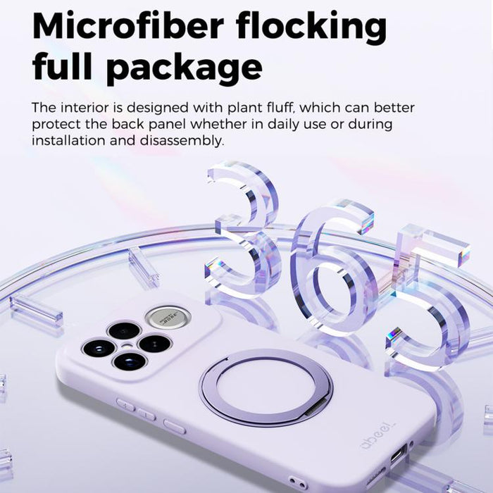 Funda magnética de silicona líquida ABEEL, agradable al tacto, con soporte., For Redmi K90/Poco F8 Pro 5G, For Redmi K90 Pro Max