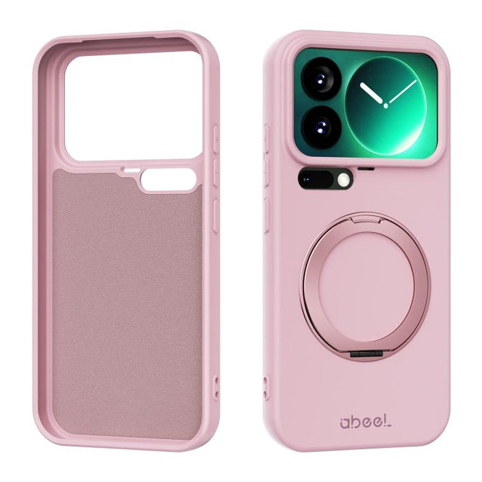 Funda magnética de silicona líquida ABEEL, agradable al tacto, con soporte., For Xiaomi 17T Pro 5G, For Xiaomi 17T 5G, For Xiaomi 17 Ultra, For Xiaomi 17 Pro Max, For Xiaomi 17 Pro, For Xiaomi 17