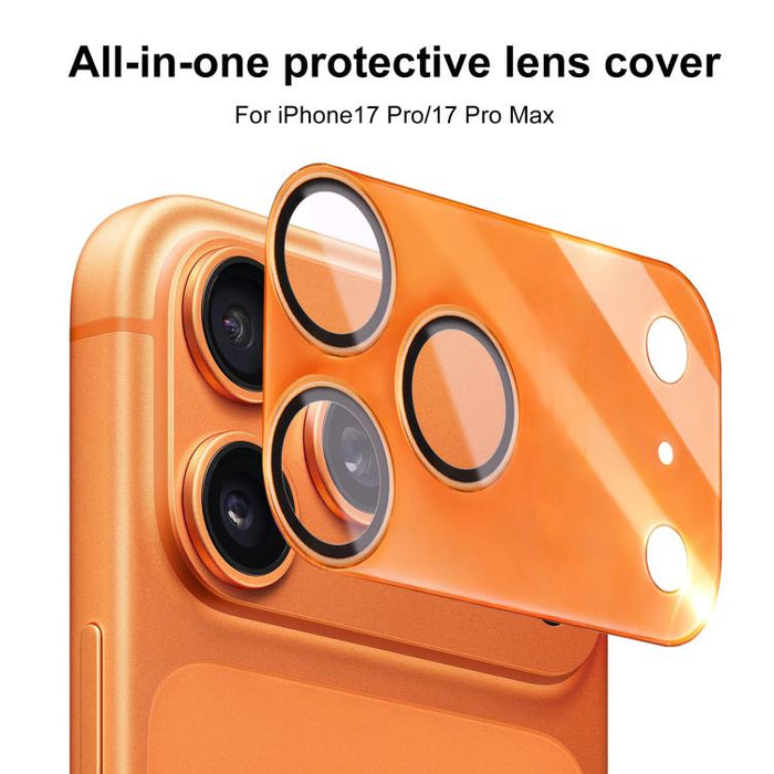 Protector de lente de cámara de acrílico translúcido esmerilado integrado XDcase (2 unidades), For iPhone 17 Pro Max, For iPhone 17 Pro
