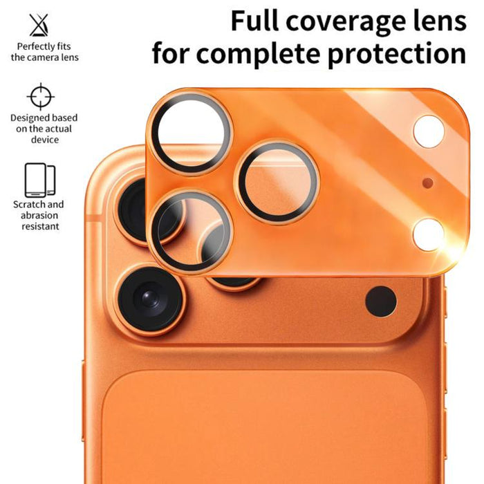 Protector de lente de cámara de acrílico translúcido esmerilado integrado XDcase (2 unidades), For iPhone 17 Pro Max, For iPhone 17 Pro