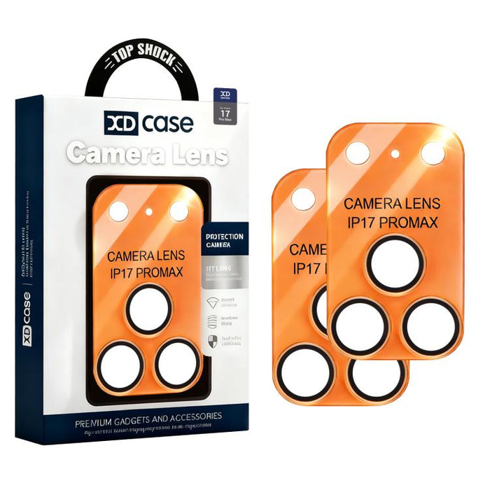 Protector de lente de cámara de acrílico translúcido esmerilado integrado XDcase (2 unidades), For iPhone 17 Pro Max, For iPhone 17 Pro