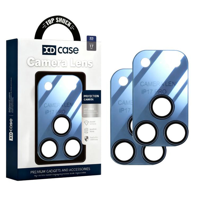 Protector de lente de cámara de acrílico translúcido esmerilado integrado XDcase (2 unidades), For iPhone 17 Pro Max, For iPhone 17 Pro