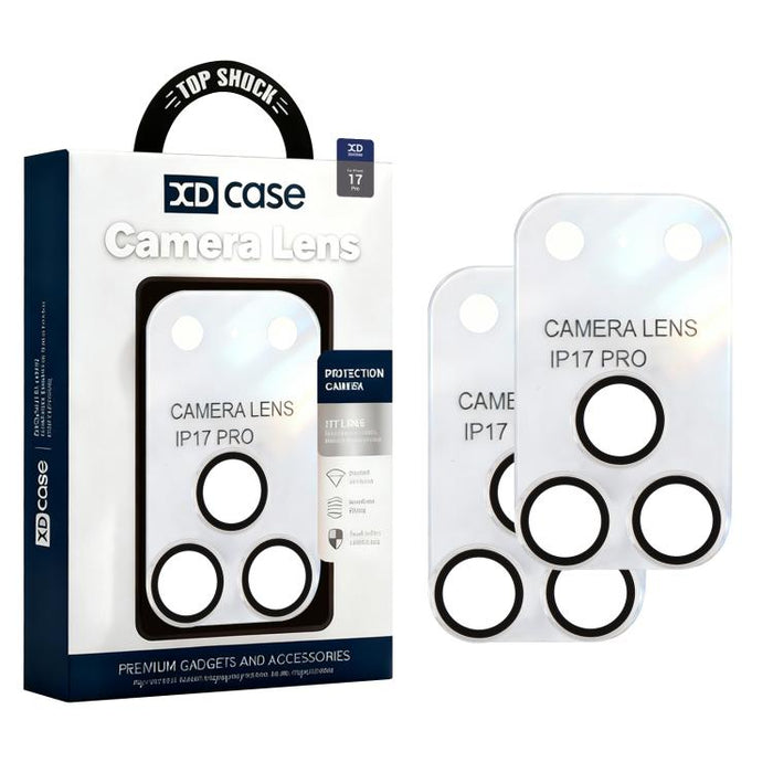 Protector de lente de cámara de acrílico translúcido esmerilado integrado XDcase (2 unidades), For iPhone 17 Pro Max, For iPhone 17 Pro
