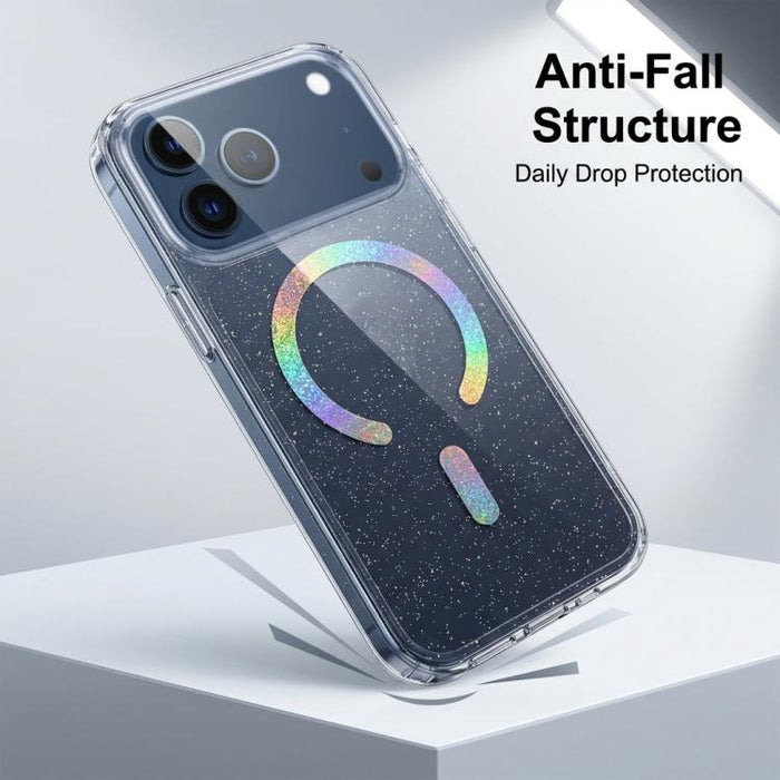 Funda magnética de TPU con purpurina para teléfono, For iPhone 17 Pro Max, For iPhone 17 Pro