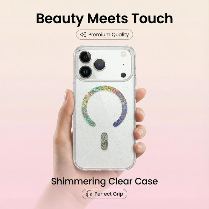 Funda magnética de TPU con purpurina para teléfono, For iPhone 17 Pro Max, For iPhone 17 Pro