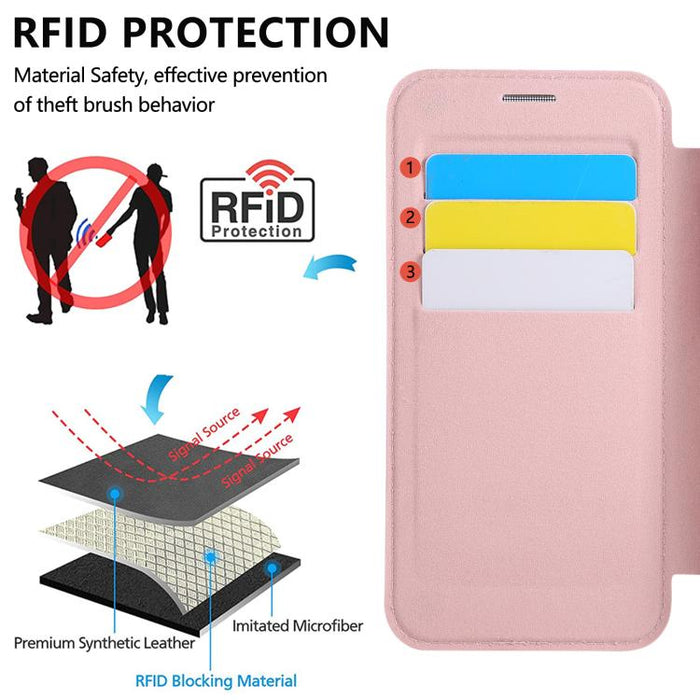 Funda para teléfono de piel vegana con revestimiento magnético ultrafino, For iPhone 14 / 13, For iPhone 14 Pro, For iPhone 14 Pro Max, For iPhone 13 Pro Max, For iPhone 13 Pro, For iPhone 12 / 12 Pro, For iPhone 12 Pro Max
