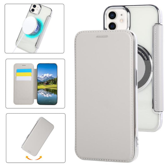 Funda para teléfono de piel vegana con revestimiento magnético ultrafino, For iPhone 14 / 13, For iPhone 14 Pro, For iPhone 14 Pro Max, For iPhone 13 Pro Max, For iPhone 13 Pro, For iPhone 12 / 12 Pro, For iPhone 12 Pro Max