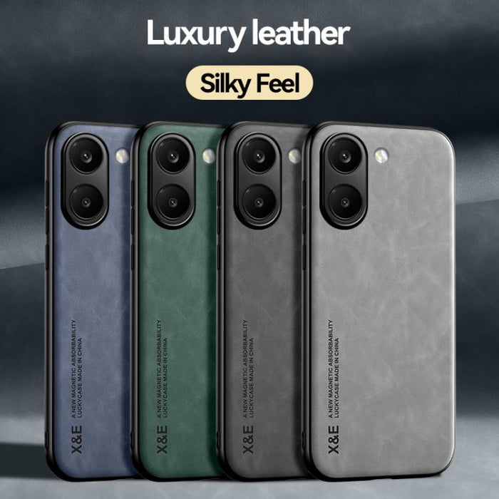 Funda trasera de cuero magnético con tacto de piel para teléfono, For Redmi Turbo 5 Max 5G / Poco X8 Pro Max 5G, For Redmi Turbo 5 5G / Poco X8 Pro 5G, For Redmi Note 15 Pro+ 5G 163.3mm / Poco M8 Pro 5G, For Redmi Note 15 4G / 5G Global 164mm / Poco M8...