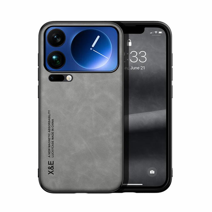 Funda trasera de cuero magnético con tacto de piel para teléfono, For Xiaomi 17 Pro Max, For Xiaomi 17 Pro, For Xiaomi 17, For Xiaomi Poco M7 4G 169mm, For Xiaomi 15T Pro 5G, For Xiaomi 15T 5G