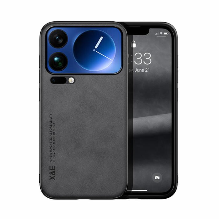 Funda trasera de cuero magnético con tacto de piel para teléfono, For Xiaomi 17 Pro Max, For Xiaomi 17 Pro, For Xiaomi 17, For Xiaomi Poco M7 4G 169mm, For Xiaomi 15T Pro 5G, For Xiaomi 15T 5G