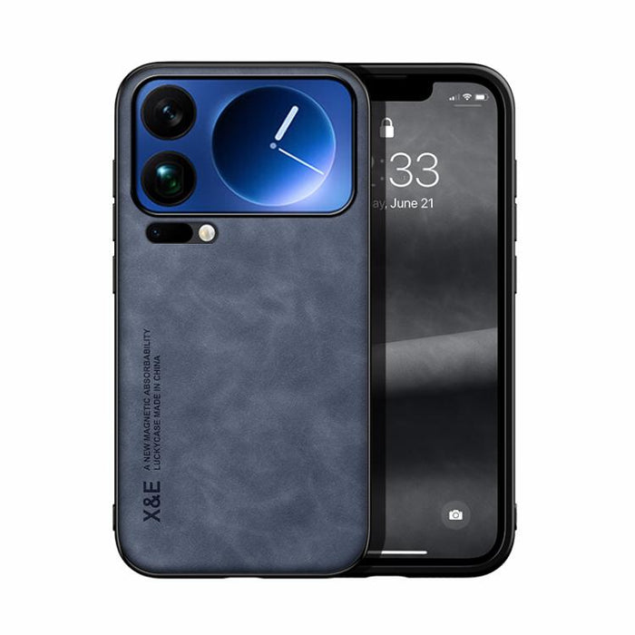 Funda trasera de cuero magnético con tacto de piel para teléfono, For Xiaomi 17 Pro Max, For Xiaomi 17 Pro, For Xiaomi 17, For Xiaomi Poco M7 4G 169mm, For Xiaomi 15T Pro 5G, For Xiaomi 15T 5G