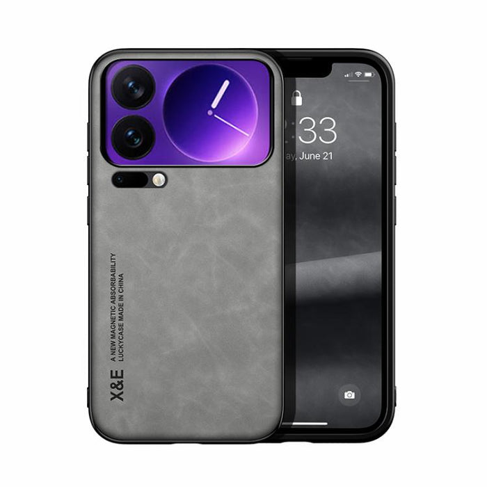Funda trasera de cuero magnético con tacto de piel para teléfono, For Xiaomi 17 Pro Max, For Xiaomi 17 Pro, For Xiaomi 17, For Xiaomi Poco M7 4G 169mm, For Xiaomi 15T Pro 5G, For Xiaomi 15T 5G