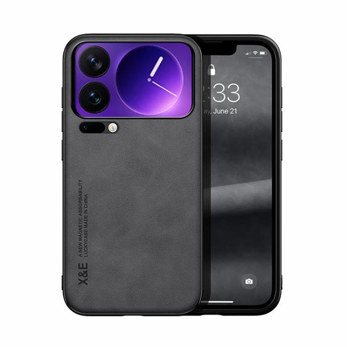 Funda trasera de cuero magnético con tacto de piel para teléfono, For Xiaomi 17 Pro Max, For Xiaomi 17 Pro, For Xiaomi 17, For Xiaomi Poco M7 4G 169mm, For Xiaomi 15T Pro 5G, For Xiaomi 15T 5G
