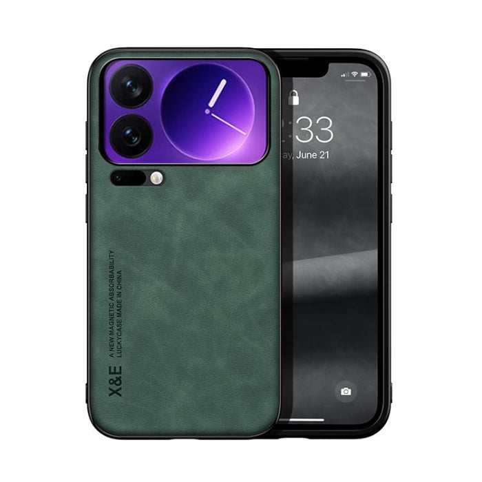 Funda trasera de cuero magnético con tacto de piel para teléfono, For Xiaomi 17 Pro Max, For Xiaomi 17 Pro, For Xiaomi 17, For Xiaomi Poco M7 4G 169mm, For Xiaomi 15T Pro 5G, For Xiaomi 15T 5G