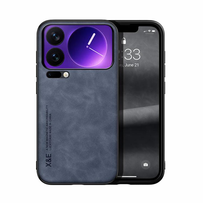 Funda trasera de cuero magnético con tacto de piel para teléfono, For Xiaomi 17 Pro Max, For Xiaomi 17 Pro, For Xiaomi 17, For Xiaomi Poco M7 4G 169mm, For Xiaomi 15T Pro 5G, For Xiaomi 15T 5G