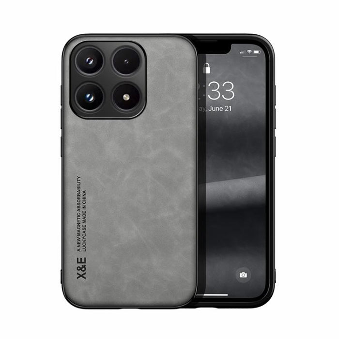 Funda trasera de cuero magnético con tacto de piel para teléfono, For Xiaomi 17 Pro Max, For Xiaomi 17 Pro, For Xiaomi 17, For Xiaomi Poco M7 4G 169mm, For Xiaomi 15T Pro 5G, For Xiaomi 15T 5G